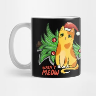 Christmas Cat Santa Wasn't Meow Mug